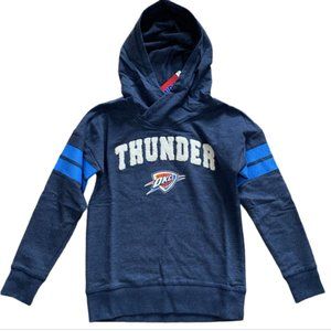 NEW Oklahoma City Thunder Hoodie Sweatshirt Navy Blue Heather NBA Girl's XS 4/5